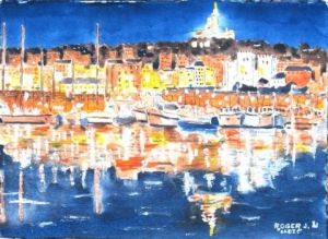 Voir le détail de cette oeuvre: Nocturne au Vieux Port de Marseille 
